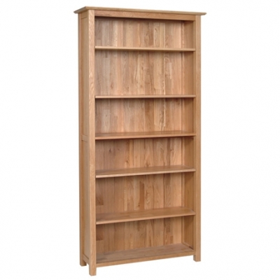Product photograph of Nimbus Oak High Bookcase from Choice Furniture Superstore