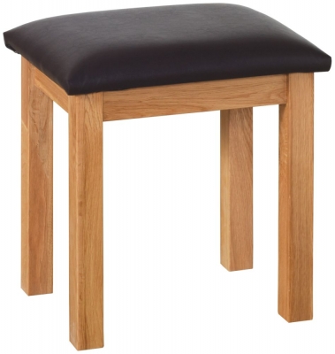 Product photograph of Nimbus Oak Dressing Table Stool from Choice Furniture Superstore