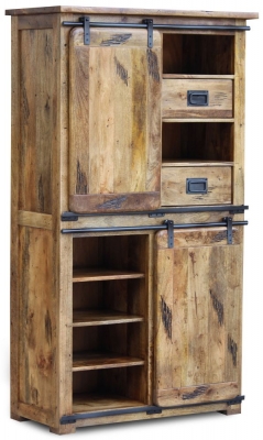 Product photograph of Renwal Iron Works Mango Wood Display Cabinet from Choice Furniture Superstore