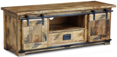 Raipur Works Industrial Style Wooden 135cm Tv Unit
