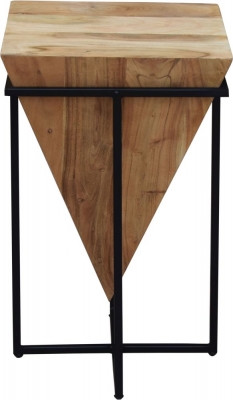 Product photograph of Modern Industrial Triangular Medium Side Table from Choice Furniture Superstore