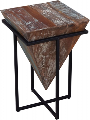 Modern Reclaimed Industrial Medium Side Table - 438B