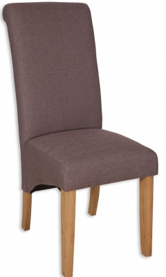 Product photograph of Coffee Fabric Dining Chair Sold In Pairs from Choice Furniture Superstore