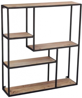 Product photograph of Modern Reclaimed Industrial Wall Shelf With 3 Shelves from Choice Furniture Superstore