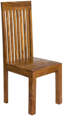 Product photograph of Cuban Petite Sheesham Wood Dining Chair Sold In Pairs from Choice Furniture Superstore