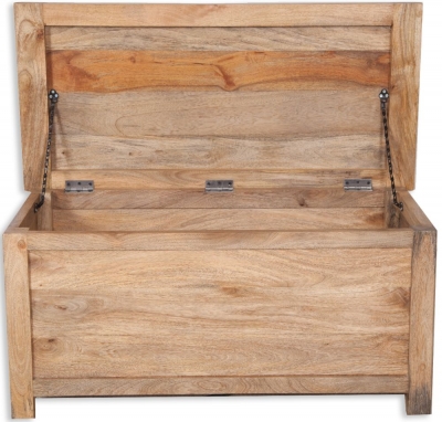 Product photograph of Bombay Mango Wood Blanket Box from Choice Furniture Superstore