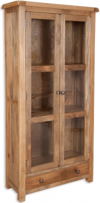 Product photograph of Bombay Mango Wood Display Cabinet from Choice Furniture Superstore