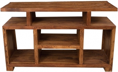 Cube Sheesham Wood 118cm Tv Unit