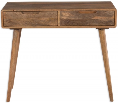 Product photograph of Mid Century Solid Wood 2 Drawer Console Table from Choice Furniture Superstore