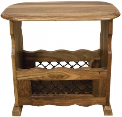 Thacket Sheesham Wood Magazine Rack