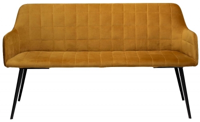 Product photograph of Dan Form Embrace Bronze Velvet Bench from Choice Furniture Superstore