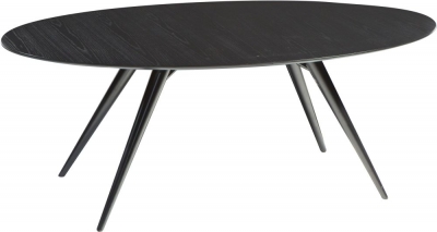 Product photograph of Dan Form Eclipse Black 200cm-300cm Oval Extending Dining Table from Choice Furniture Superstore