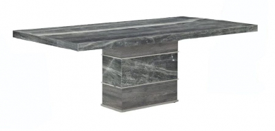 Product photograph of Stone International Soho Dining Table - Marble And Polished Stainless Steel from Choice Furniture Superstore