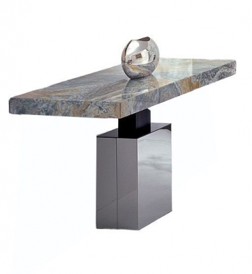 Product photograph of Stone International Athena Console Table - Marble And Stainless Steel from Choice Furniture Superstore
