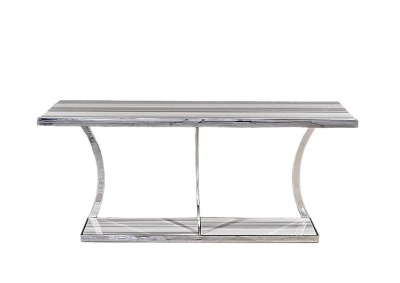 Product photograph of Stone International Aurora Console Table - Marble And Polished Stainless Steel from Choice Furniture Superstore