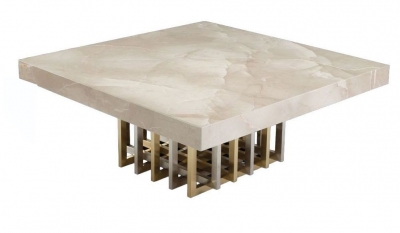 Product photograph of Stone International Cage Occasional Table - Marble And Metal from Choice Furniture Superstore