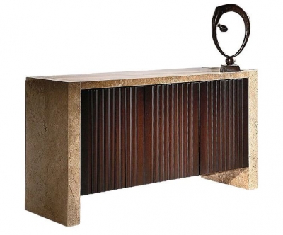 Product photograph of Espresso Marble Buffet - Variation Available from Choice Furniture Superstore