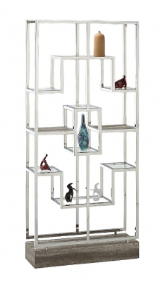 Product photograph of Stone International Kubo Etagere Marble Shelving Unit - Glass And Metal from Choice Furniture Superstore
