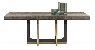 Product photograph of Stone International Harry Dining Table - Marble And Metal from Choice Furniture Superstore