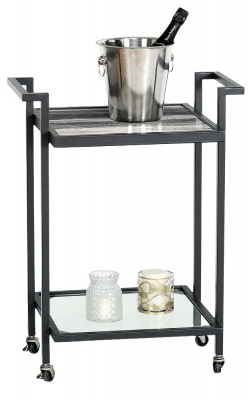 Product photograph of Stone International Billy Marble Bar Trolley With Metal Base from Choice Furniture Superstore