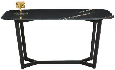 Stone International Oscar Marble and Metal Console Table