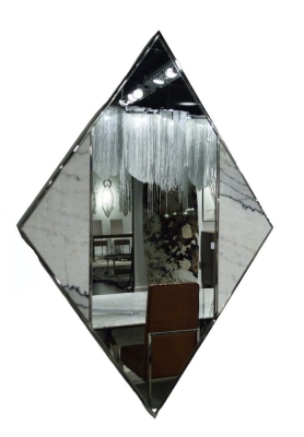 Product photograph of Stone International Marble Inlay Diamond Mirror - 90cm X 130cm from Choice Furniture Superstore
