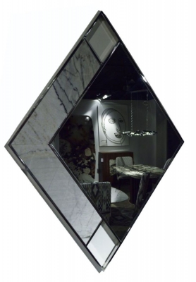 Product photograph of Stone International Marble Inlay Ego Mirror - 90cm X 130cm from Choice Furniture Superstore