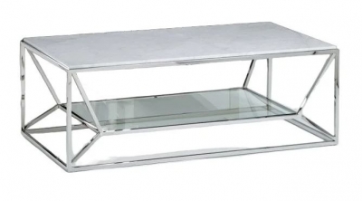 Product photograph of Stone International Ginza Marble And Metal Occasional Table from Choice Furniture Superstore