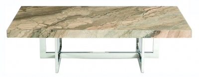 Image of Stone International Horizon Real Marble and Polished Steel Occasional Tables