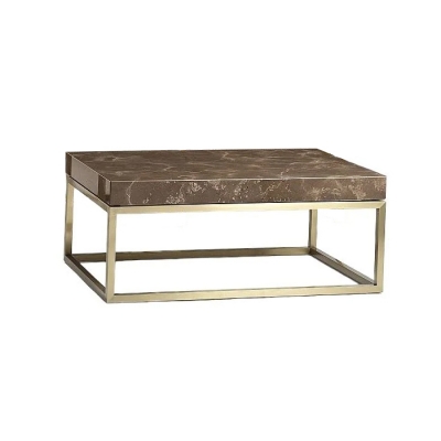 Product photograph of Stone International Kubo Occasional Table - Marble And Satin Brass from Choice Furniture Superstore
