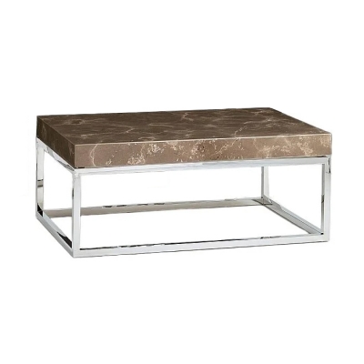 Product photograph of Stone International Kubo Occasional Table - Marble And Stainless Steel from Choice Furniture Superstore