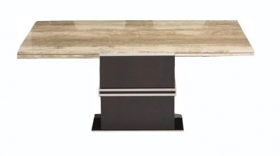 Product photograph of Stone International Lugano Marble And Wood Extending Dining Table from Choice Furniture Superstore