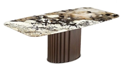 Product photograph of Stone International Mayfair Marble Rounded Corner Dining Table from Choice Furniture Superstore