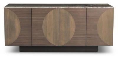 Product photograph of Stone International Opera Marble And Wood 4 Door Large Sideboard from Choice Furniture Superstore