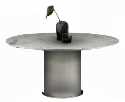Product photograph of Stone International Prestige Marble Round Dining Table from Choice Furniture Superstore