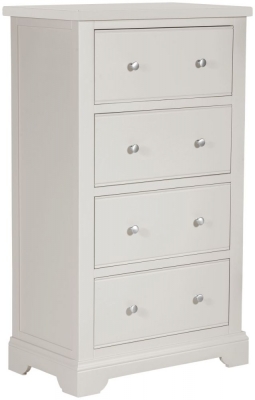 Product photograph of Berkeley Grey Painted 4 Drawer Tall Chest from Choice Furniture Superstore
