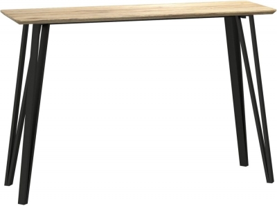 Product photograph of Delta Light Wood And Metal Bar Table from Choice Furniture Superstore