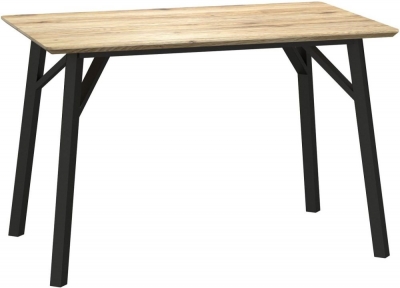 Delta Light Wood and Metal Dining Table - 4 Seater