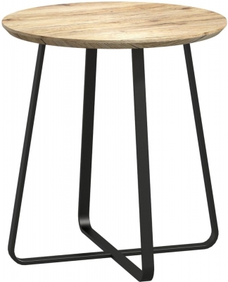 Product photograph of Delta Light Wood And Metal Round Wine Table from Choice Furniture Superstore