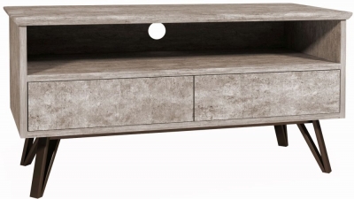 Product photograph of Tetro Concrete Effect Tv Cabinet from Choice Furniture Superstore