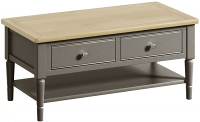 Product photograph of Harmony Grey Painted Pine Coffee Table from Choice Furniture Superstore