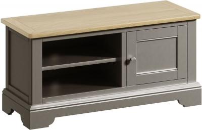 Product photograph of Harmony Grey Painted Pine Tv Unit from Choice Furniture Superstore