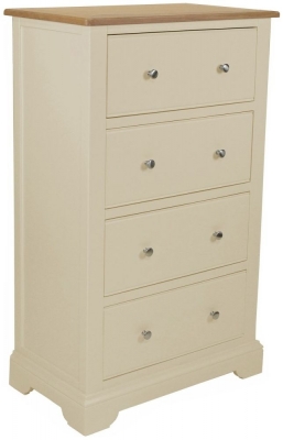 Harmony Cobblestone Painted 4 Drawer Tall Chest