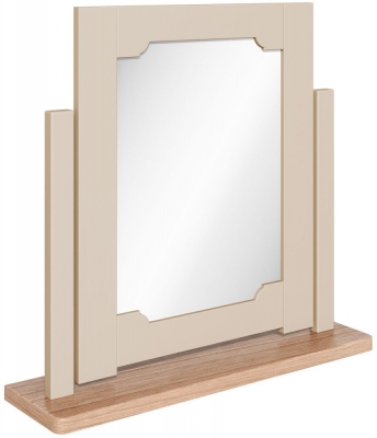 Product photograph of Harmony Cobblestone Painted Swivel Dressing Mirror from Choice Furniture Superstore