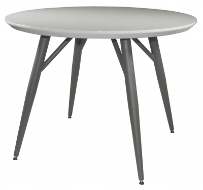 Product photograph of Logan Grey Gloss Round Dining Table - 2 Seater from Choice Furniture Superstore
