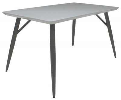 Product photograph of Logan Grey Gloss 130cm Dining Table - 4 Seater from Choice Furniture Superstore