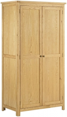 Product photograph of Portland 2 Door Double Wardrobe - Comes In Oak Stone Painted Ivory White Painted from Choice Furniture Superstore