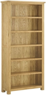 Product photograph of Portland Large Bookcase - Comes In Oak Stone Painted Ivory White Painted from Choice Furniture Superstore
