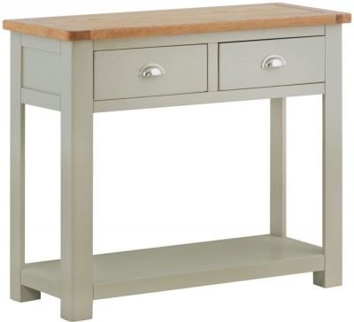 Product photograph of Portland Stone Painted 2 Drawer Console Table from Choice Furniture Superstore