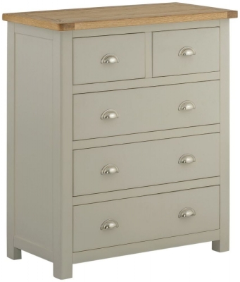 Portland Stone Painted 2 Over 3 Drawer Chest